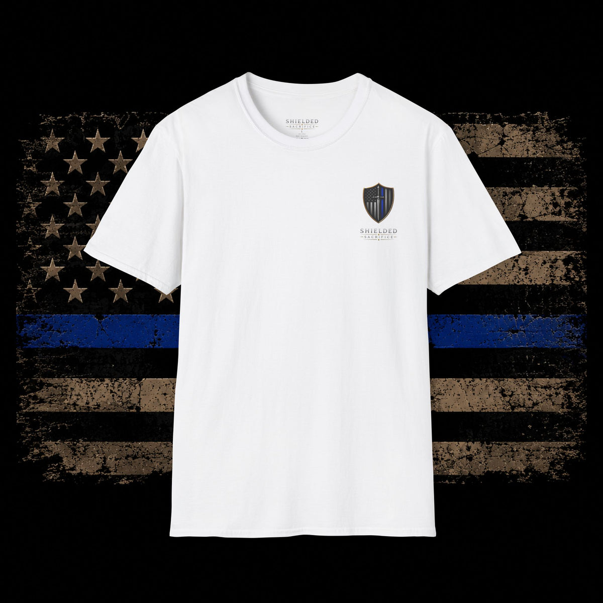 Police Support T-Shirt — "Some Battles Are Fought in Silence" Thin Blue Line Tee