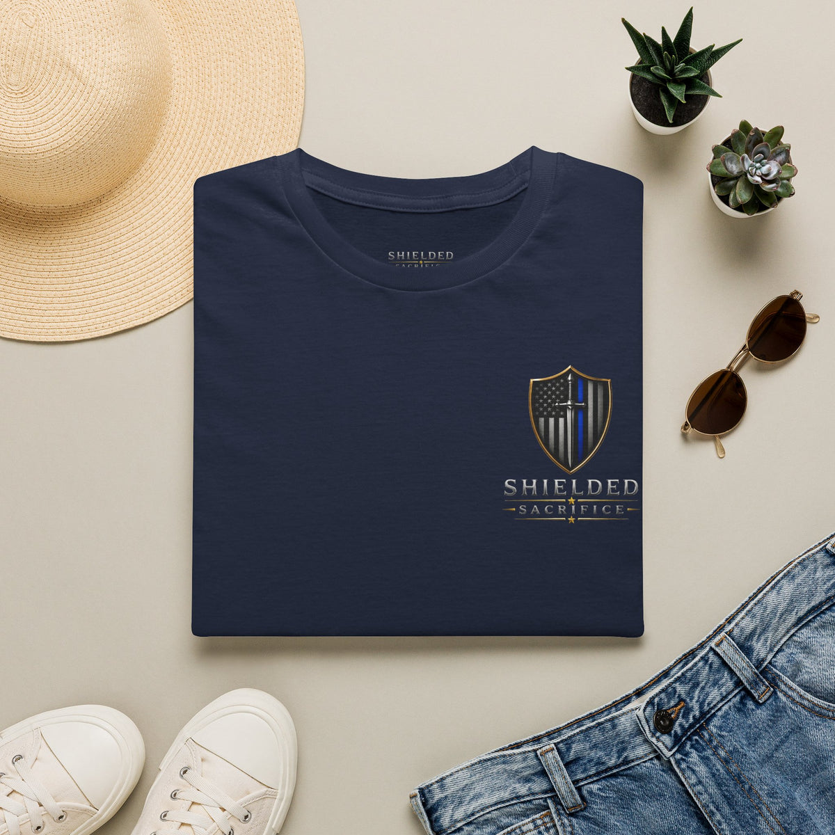 Pop, Lock, and Drop K9 T-Shirt — Small Shield Emblem Chest Print