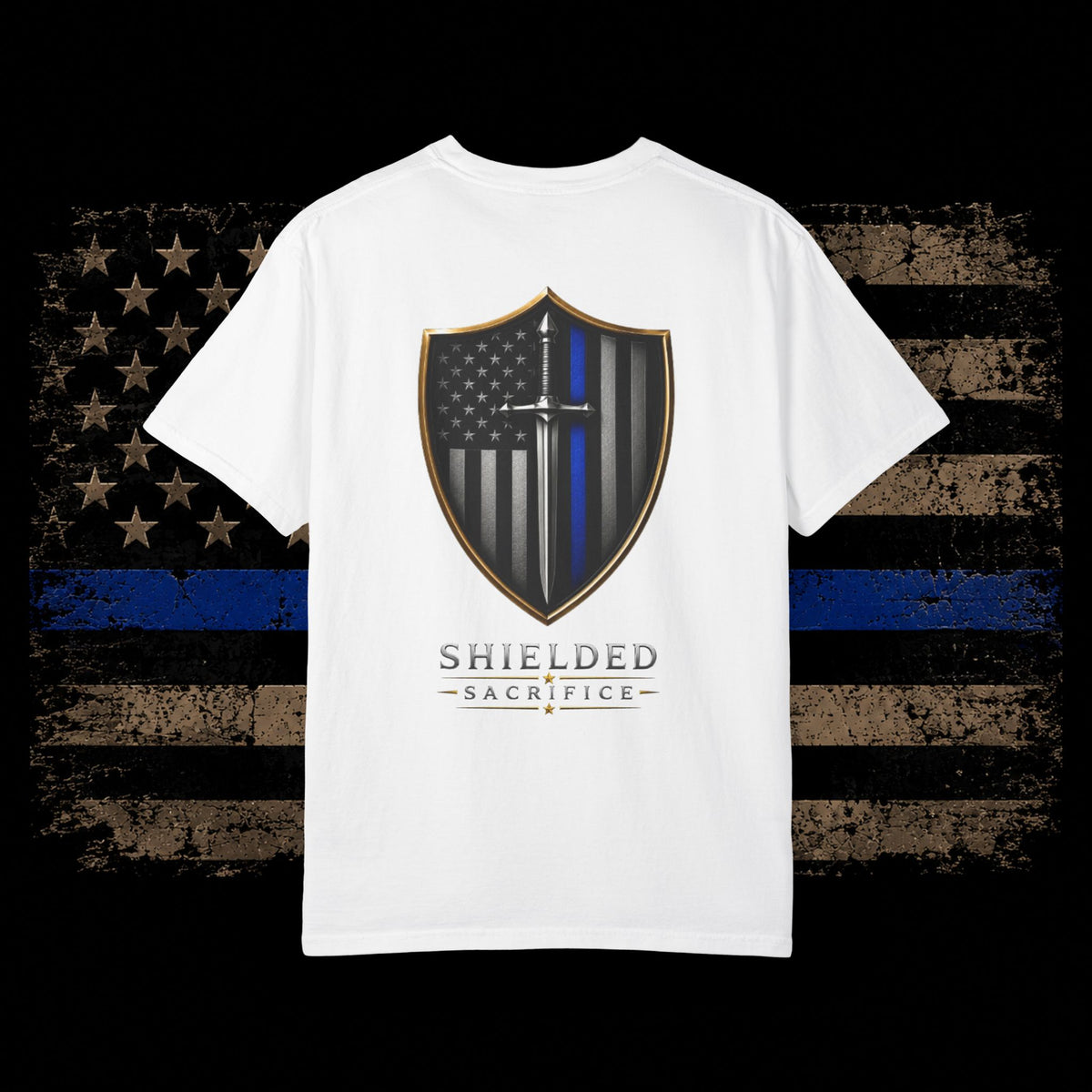 Shielded Sacrifice Thin Blue Line T-Shirt