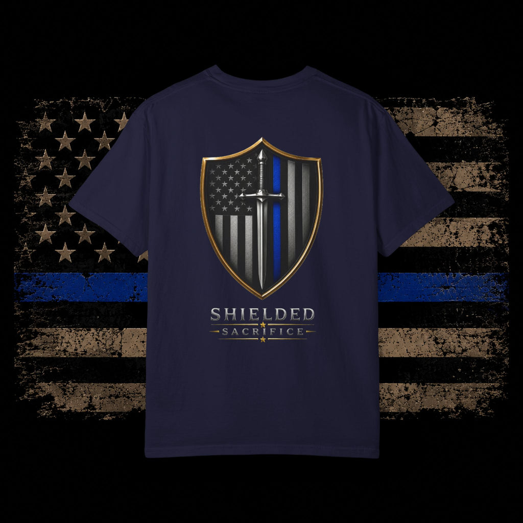 Shielded Sacrifice Thin Blue Line T-Shirt