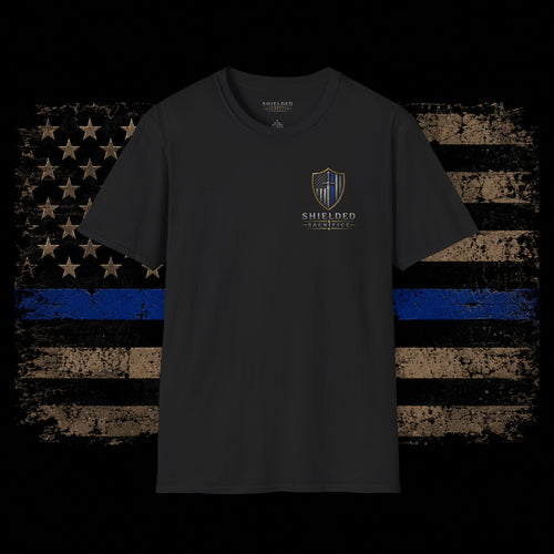 Every Badge Carries a Story Police T-Shirt — Thin Blue Line Memorial Tee
