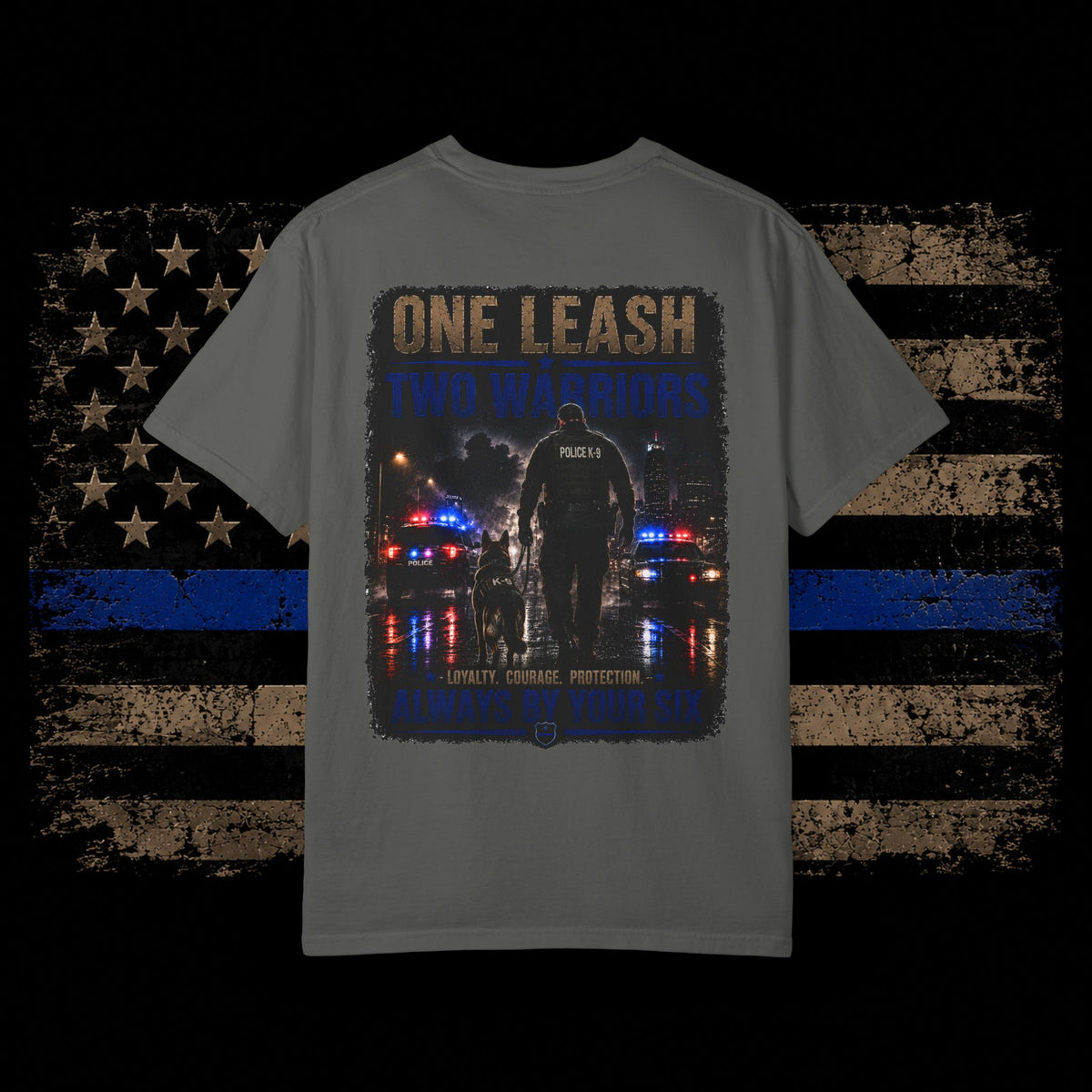 Police K9 T-Shirt — "One Leash, Two Hearts" K9 Handler Tribute Tee