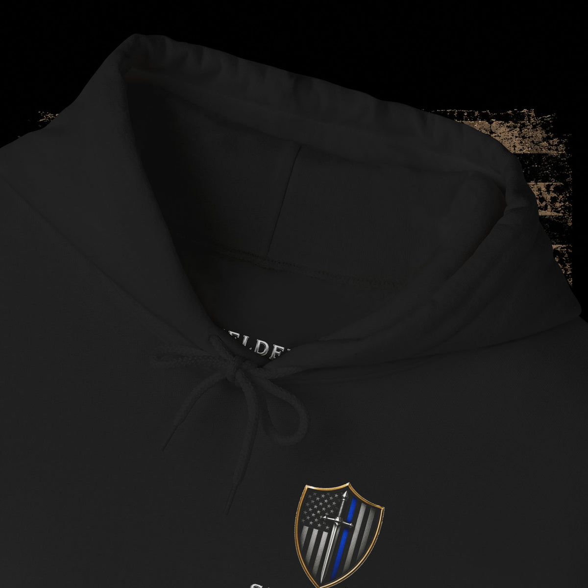 Shielded Sacrifice Hoodie — "Show No Mercy, Cardio" Tactical Gym Hoodie