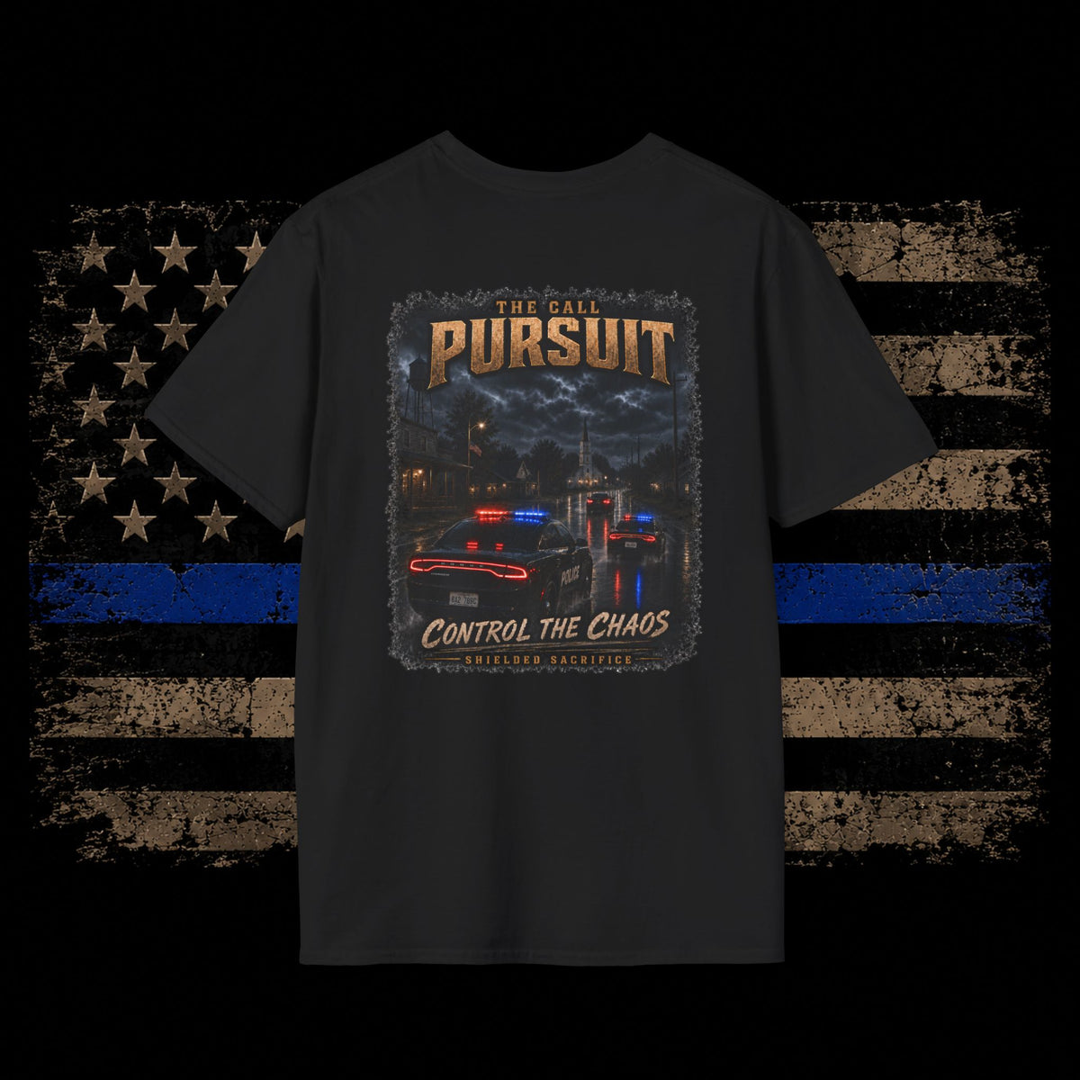 Shielded Sacrifice: The Call Pursuit T-Shirt