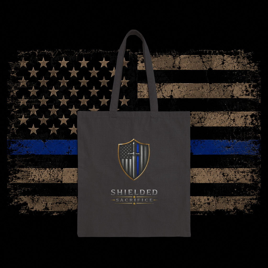 Shielded Collective Logo Tote — Cotton Canvas Tote Bag