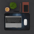 Thin Blue Line Shield Desk Mat — Police Support Gaming Mouse Pad