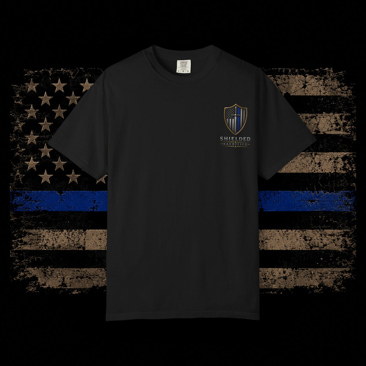 Shielded Sacrifice Thin Blue Line T-Shirt