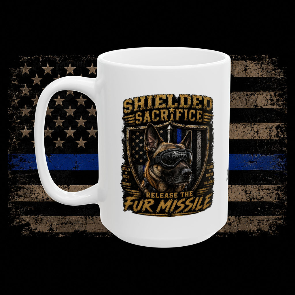 Thin Blue Line Police Support Ceramic Mug – Personalized Name Option (11oz, 15oz)