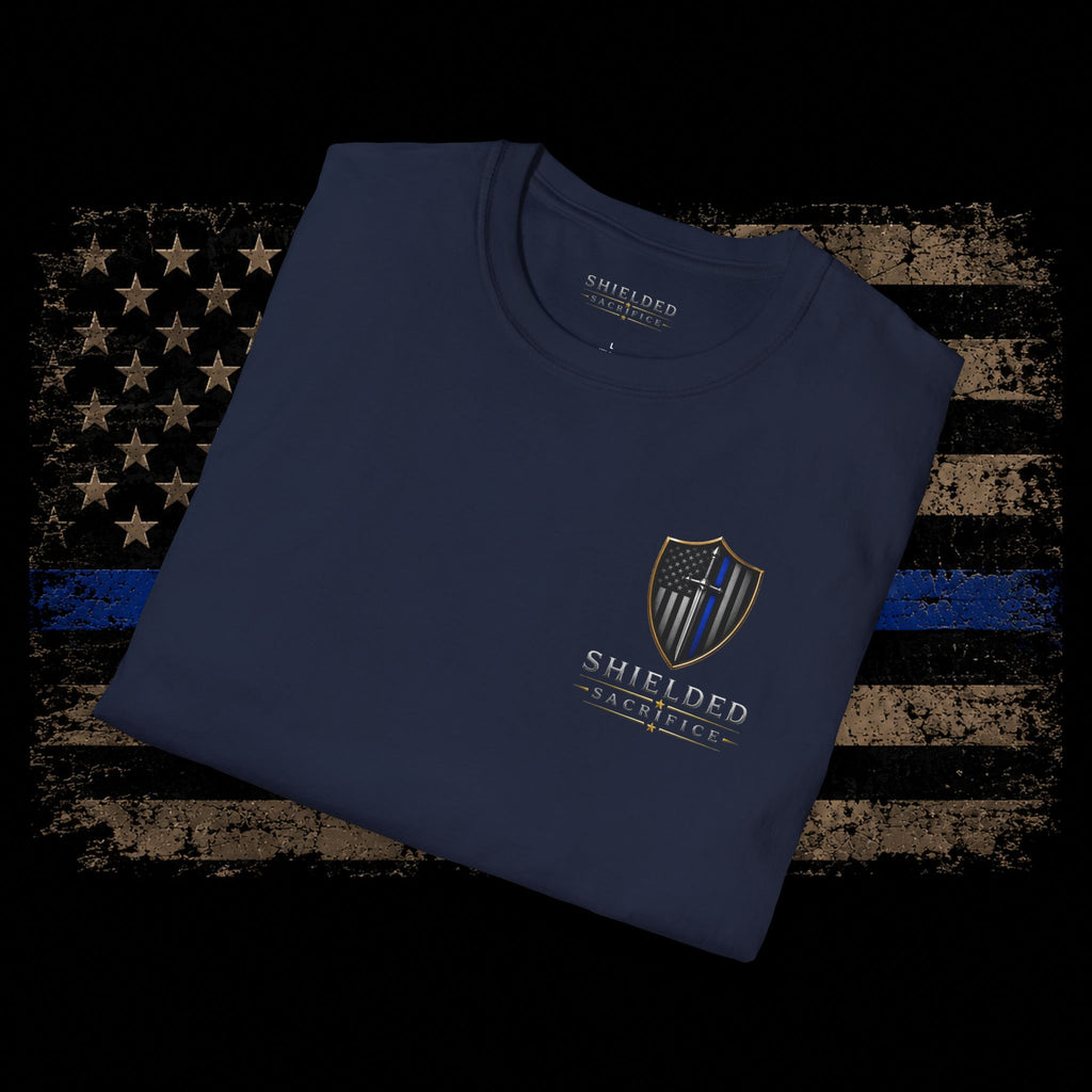 Every Badge Carries a Story Police T-Shirt — Thin Blue Line Memorial Tee