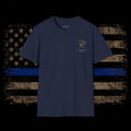 Police Support T-Shirt — "Some Battles Are Fought in Silence" Thin Blue Line Tee