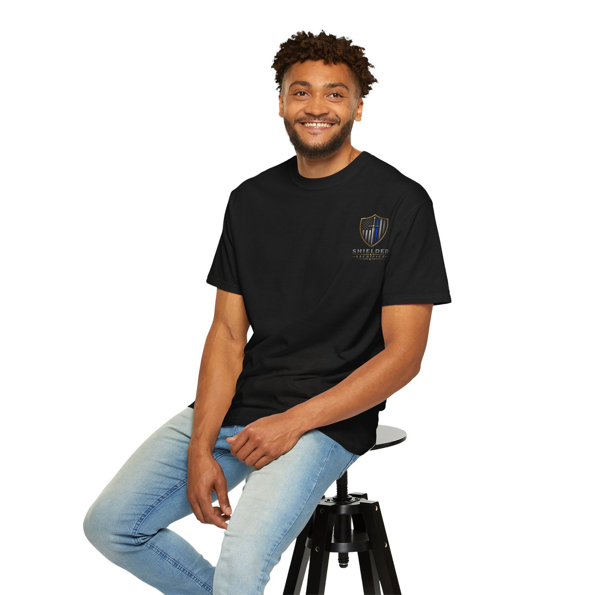 Shielded Sacrifice Thin Blue Line T-Shirt
