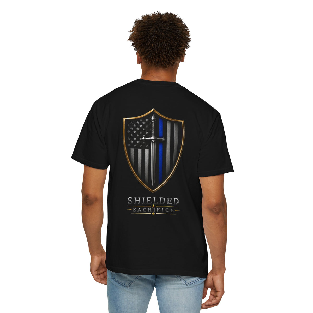 Shielded Sacrifice Thin Blue Line T-Shirt