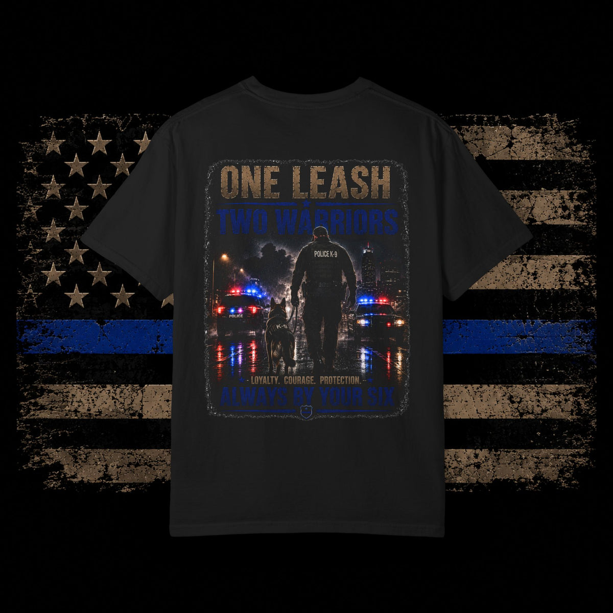 Police K9 T-Shirt — "One Leash, Two Hearts" K9 Handler Tribute Tee