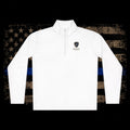 Shielded Sacrifice Quarter-Zip Pullover — Thin Blue Line Shield Logo