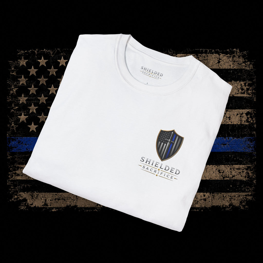Every Badge Carries a Story Police T-Shirt — Thin Blue Line Memorial Tee