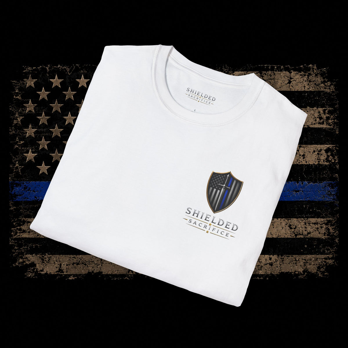 Every Badge Carries a Story Police T-Shirt — Thin Blue Line Memorial Tee