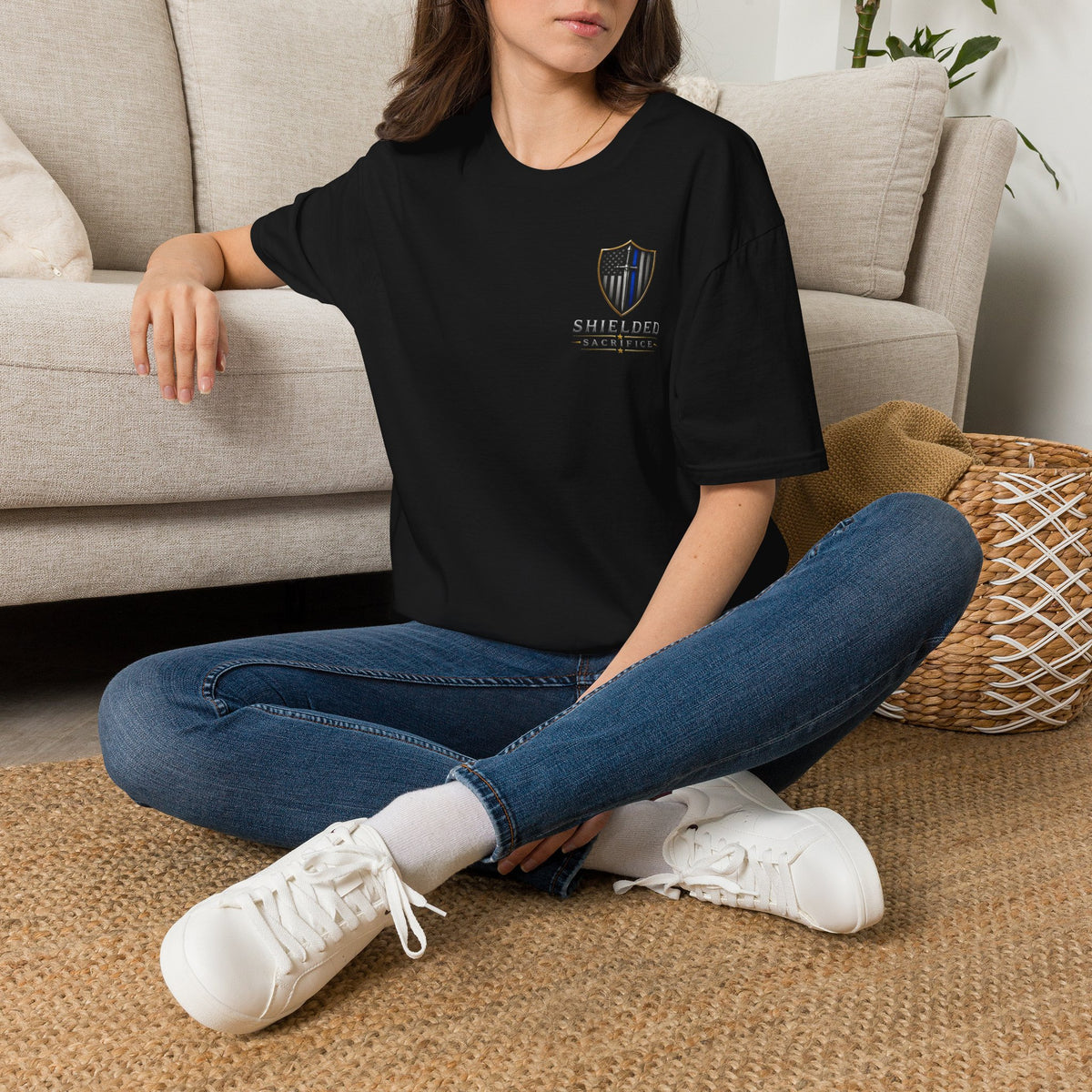 Pop, Lock, and Drop K9 T-Shirt — Small Shield Emblem Chest Print