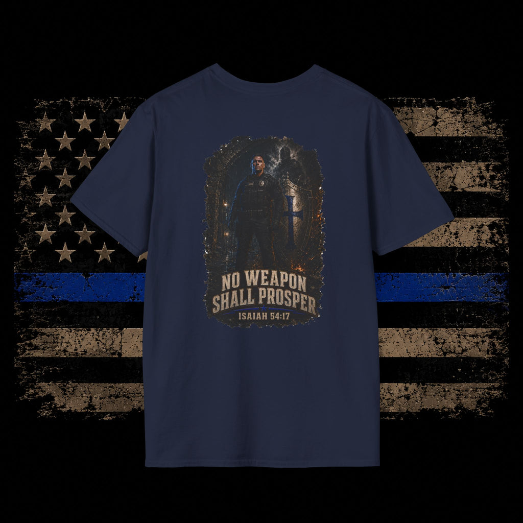 No Weapon Shall Prosper — Bible Verse T-Shirt