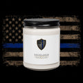 Shielded Sacrifice Logo Soy Candle — 9oz Scented Jar