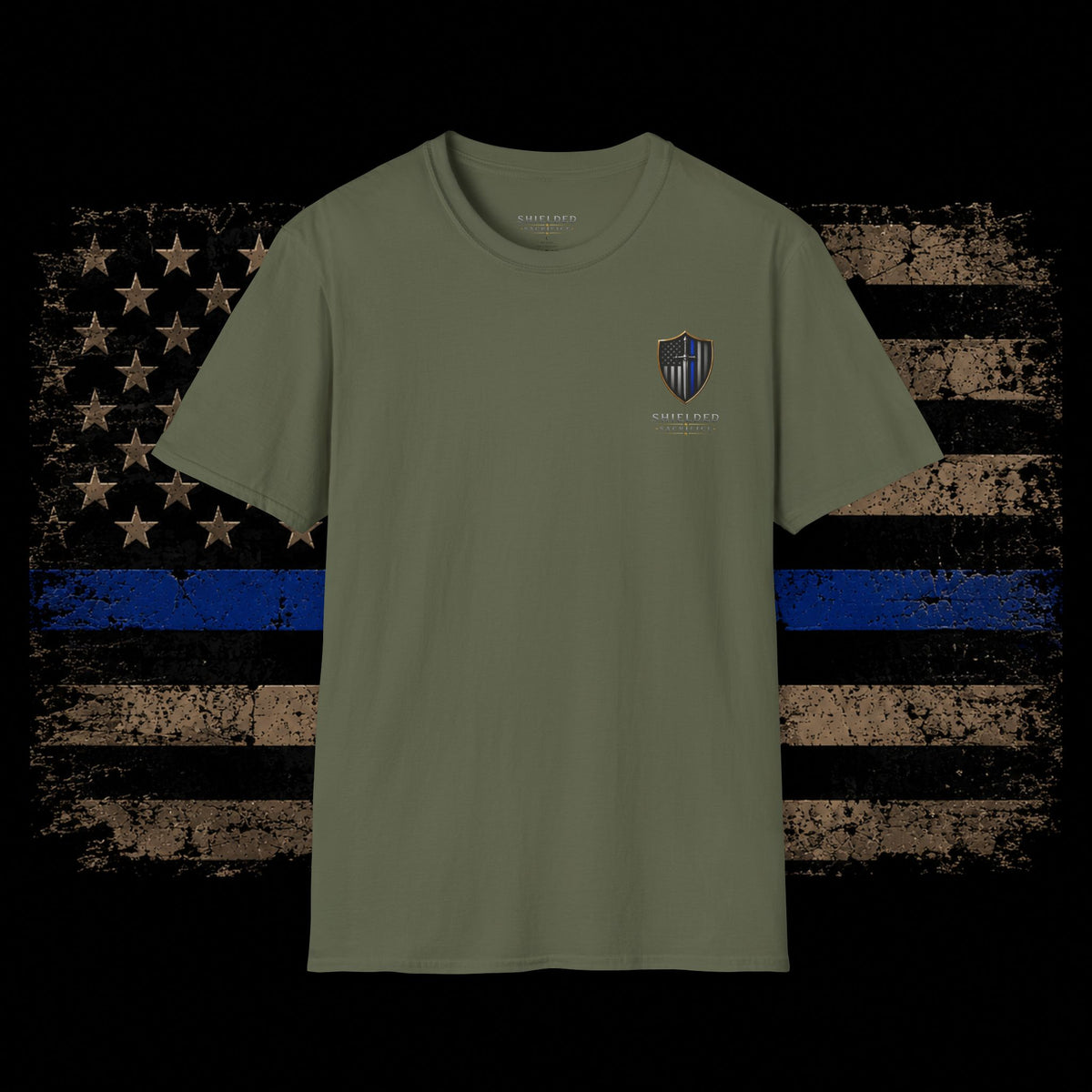 Police Support T-Shirt — "Some Battles Are Fought in Silence" Thin Blue Line Tee