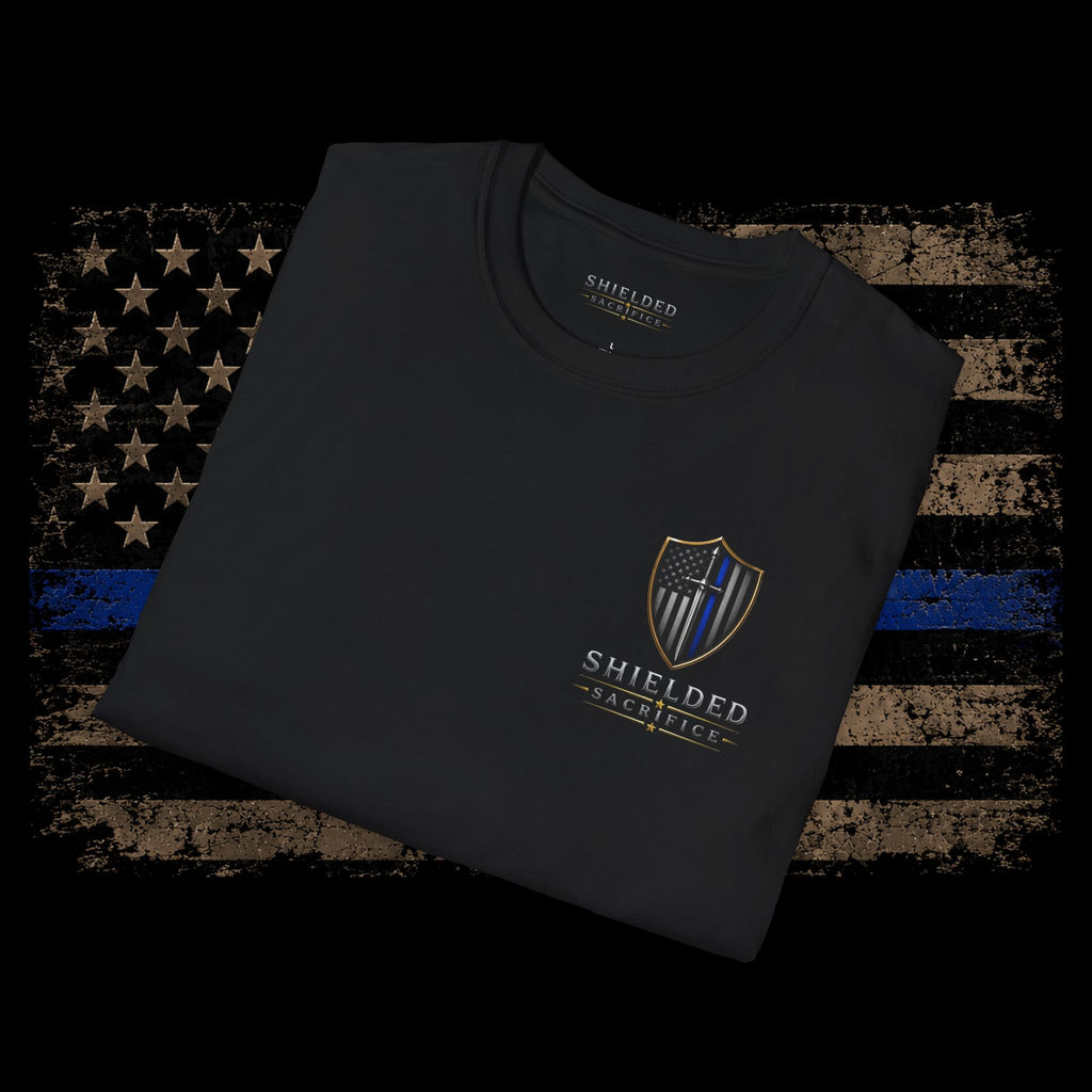 Every Badge Carries a Story Police T-Shirt — Thin Blue Line Memorial Tee