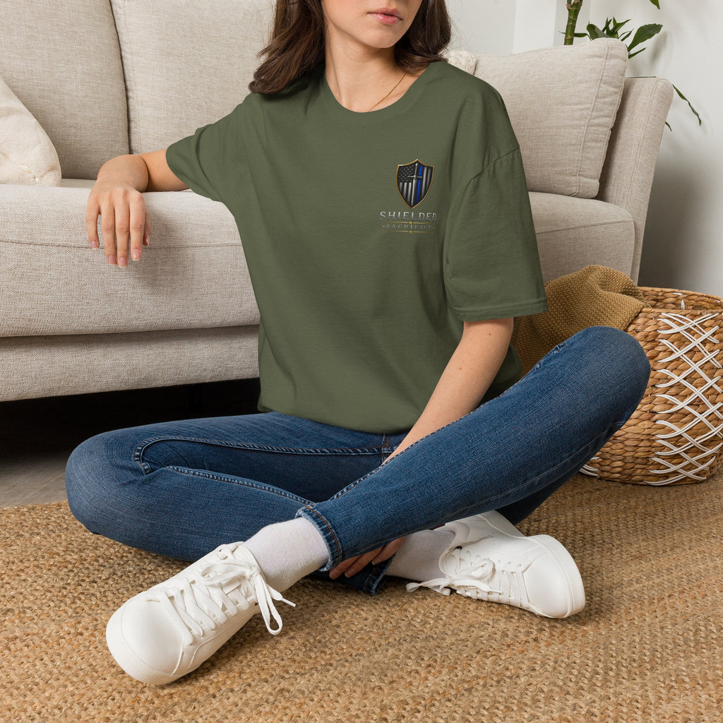 Pop, Lock, and Drop K9 T-Shirt — Small Shield Emblem Chest Print